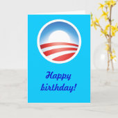 Gelukkige verjaardag van Obama! Kaart (Gele Bloem)
