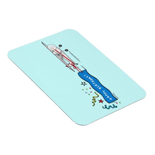 Gelukkige Verjaardag vliegtuig Magneet (Rechterzijde)