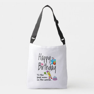 Gelukkige verjaardag voor de beste moeder ter were crossbody tas