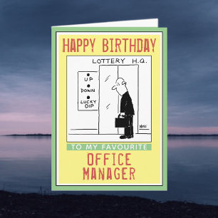 Gelukkige verjaardag voor een manager. kaart