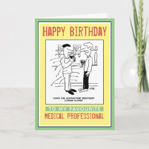 Gelukkige verjaardag voor een medisch professional kaart