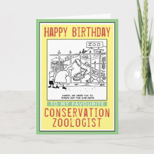 Gelukkige verjaardag voor een natuurbeschermer. kaart
