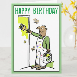 Gelukkige Verjaardag voor een Schilder & Decorator Kaart
