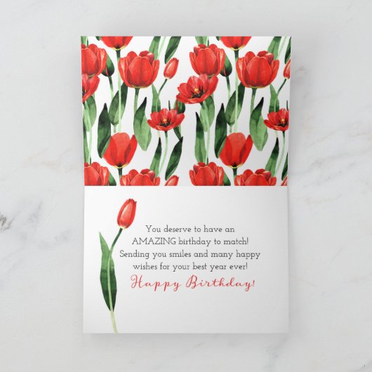 Gelukkige verjaardag voor haar, echt ongelooflijke bedankkaart (Binnen)