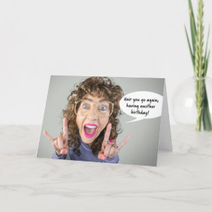 Gelukkige Verjaardag voor Iedereen Groot Haar 80s Feestdagen Kaart