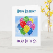 GELUKKIGE VERJAARDAG VOOR ***MY LITTLE SIS*** KAART (Gele Bloem)