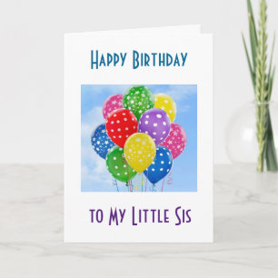 GELUKKIGE VERJAARDAG VOOR ***MY LITTLE SIS*** KAART