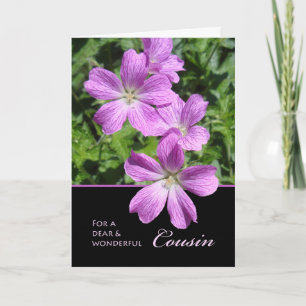 Gelukkige Verjaardag voor Neef, Cranebill Geranium Kaart