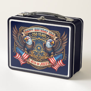 Gelukkige Verjaardag VS 250 Jaar Patriotische Ad