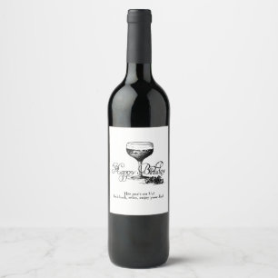 Gelukkige Verjaardag Wijn Label van ons Wijn Etiket