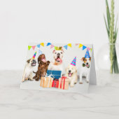 Gelukkige Verjaardag Wilde Feestdieren Kaart (Voorkant)