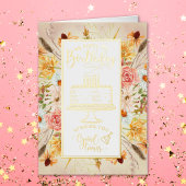 Gelukkige Verjaardag Wildflower Verjaardag Folie Wenskaart