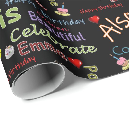 Gelukkige Verjaardag Wrapping Papier Emma (Rol Hoek)