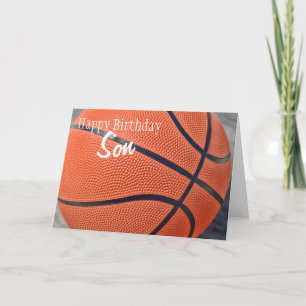 Gelukkige verjaardag zoon basketbal kaart