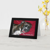 Gelukkige Verjaardag Zoon Slaapboxer Kaart (Gele Bloem)