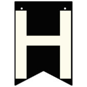 GELUKKIGE VERJAARDAG ZWART EN IVOOR WIT VLAGGETJES (Tweede vlag)