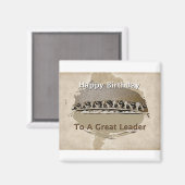 Gelukkige Verjaardagsbaas Magneet (Voorkant / Achterkant)