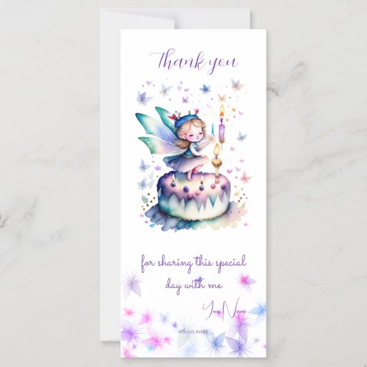 Gelukkige Verjaardagsfee 01 Magnetische Uitnodiging (Voorkant)