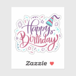 Gelukkige verjaardagsfeestje sticker