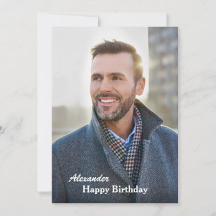 Gelukkige Verjaardagsfoto Moderne Personaliseer Vl