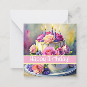 Gelukkige verjaardagskaarten, schattig, voorraad o notitiekaartje