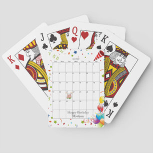 Gelukkige Verjaardagskalender Juni 2022 Speelkaart Pokerkaarten