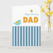 Gelukkige verjaardagspapa kaart (Gele Bloem)