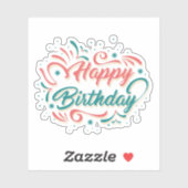 Gelukkige verjaardagssticker sticker (Vel)