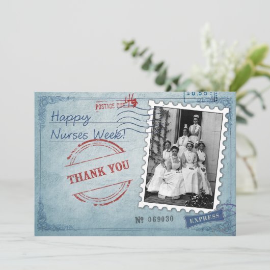 Gelukkige verpleegkundigen week.  ontwerp Aangepas Kaart (Staand voorkant)