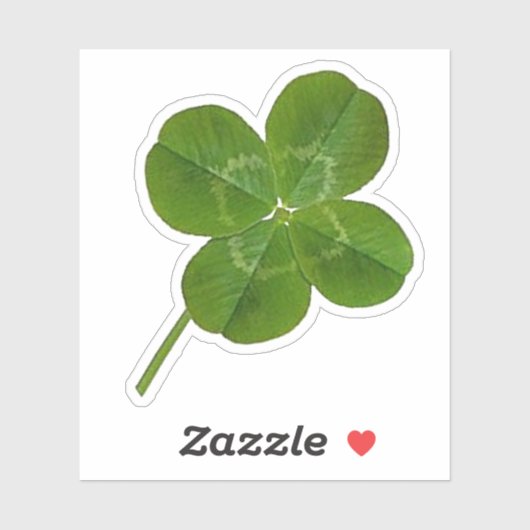 Gelukkige vierbladige klaver Sticker (Vel)