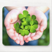 Gelukkige vierbladige klavers muismat (Voorkant)