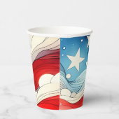 Gelukkige vierde juli | Patriottische sterren en s Papieren Bekers (Rechts)