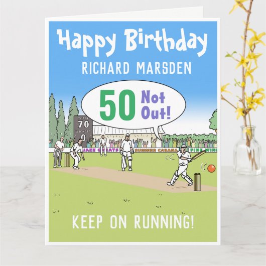 Gelukkige vijftigste verjaardag - 50 jaar oud kaart (Gele Bloem)