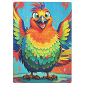 Gelukkige vogel kleurrijke abstracte kunst klembord (Achterkant)