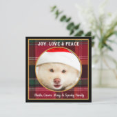 Gelukkige Vreugde Liefde Kerstmis Feestdagenkaart (Staand voorkant)