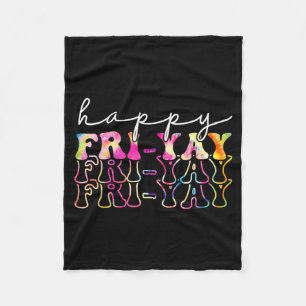 Gelukkige Vrij-yay Tie Dye Lerarendag Weekend Dag Fleece Deken