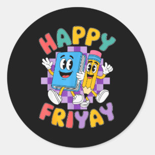 Gelukkige Vrijdag Vrijdag Gelukkige Vrij Yay Leraa Ronde Sticker