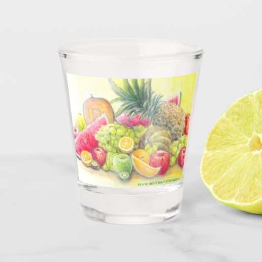 Gelukkige vruchten shot glas (Voorkant)