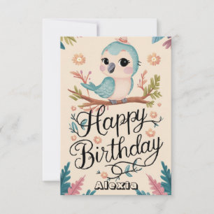 Gelukkige wensen papegaai digitale verjaardag kaart