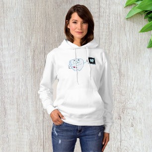 Gelukkige Witte Tand Vrouwen Hoodie