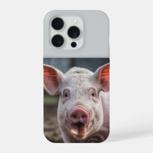 Gelukkige Witte Varkens Tong Uitsteken, iPhone 15 Pro Hoesje