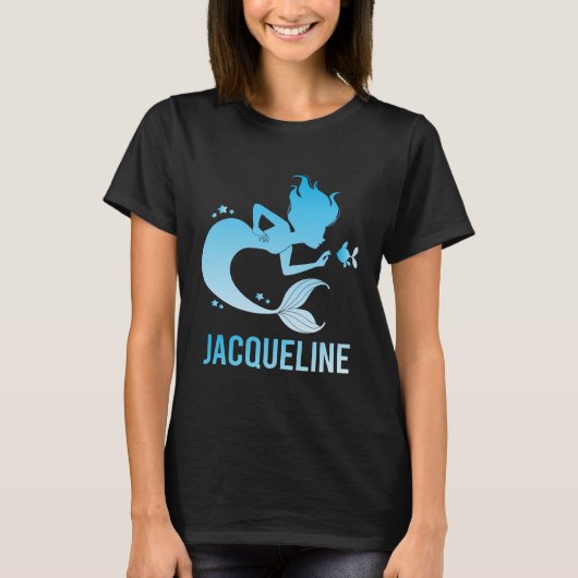 Gelukkige Zeemeermin - Jacqueline Naam T-shirt (Voorkant)