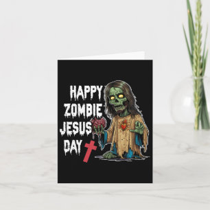 Gelukkige Zombie Jezus Dag Skelet Horror Christus Kaart