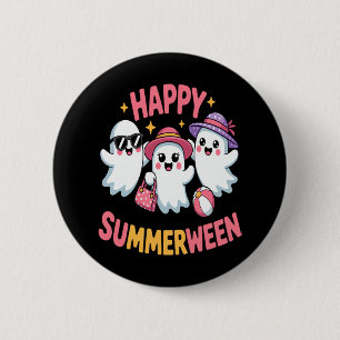 Gelukkige zomer Halloween Grappig Ronde Button 5,7 Cm