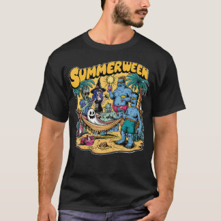 Gelukkige Zomer Halloween Holiday Beach VI T-shirt