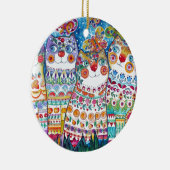 Gelukkige zomerkatten keramisch ornament (Rechts)