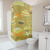 Gelukkige Zomertijd Leuk Naadloos Patroon Douchegordijn (In situ)