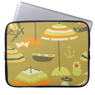 Gelukkige Zomertijd Leuk Naadloos Patroon Laptop Sleeve