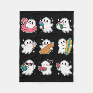 Gelukkige ZomerTussen Zomer Halloween Ghost Vrouwe Fleece Deken