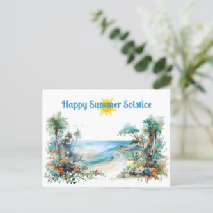 Gelukkige Zomerzonnewende 2024 Zon Briefkaart